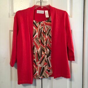 Alfred Dunner Top & Attached Sweater